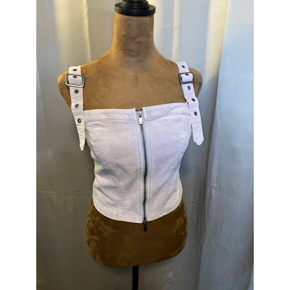 Urban Outfitters Tops - Urban Outfitters BDG Lavender Corset Crop Top Velvet Bustier Zip Front S NWT